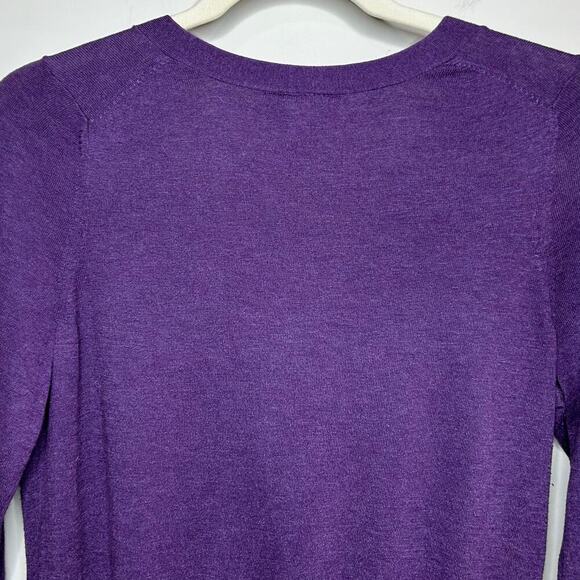 Lane Bryant Purple Cardigan Sweater Size 14 V Neck Grandpa Style - Picture 7 of 8